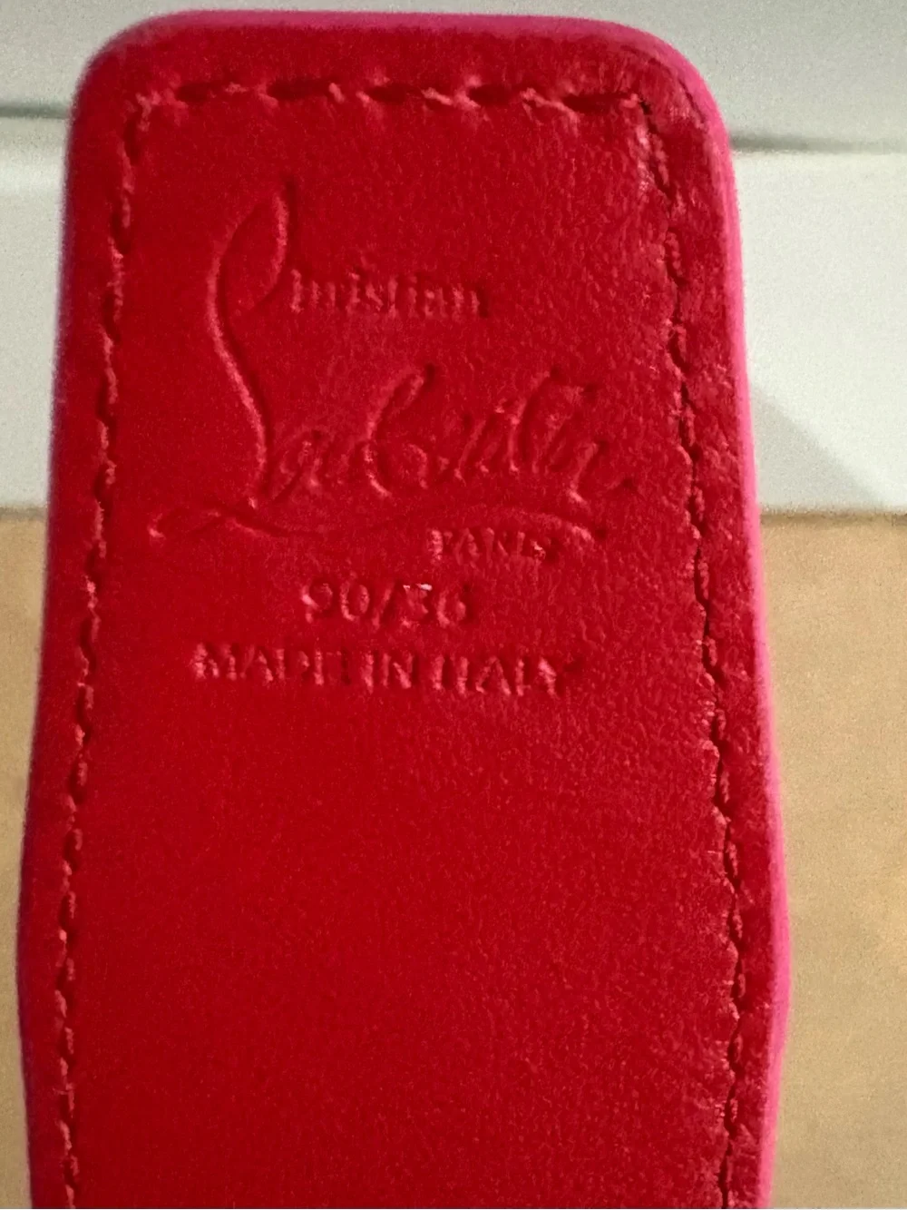 Christian Louboutin Leather CL Logo belt